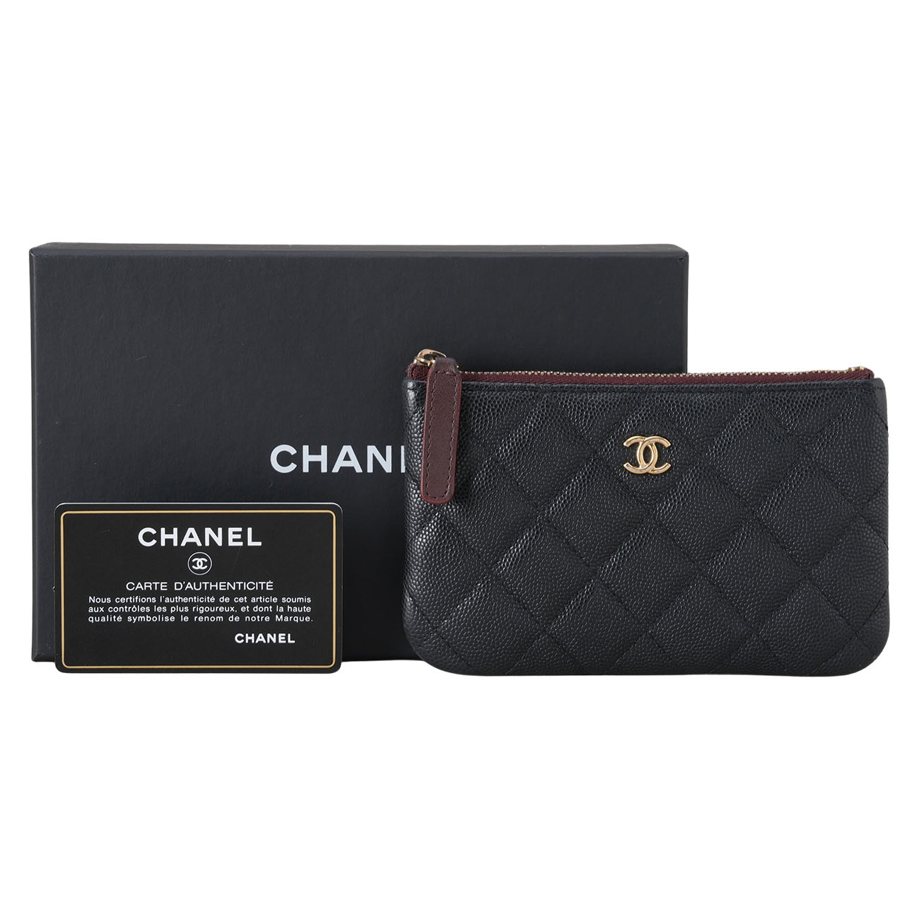 CHANEL(USED)샤넬 A82365 캐비어 클래식 파우치