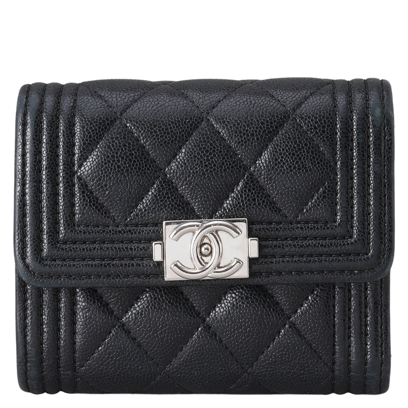 CHANEL(USED)샤넬 캐비어 보이샤넬 반지갑
