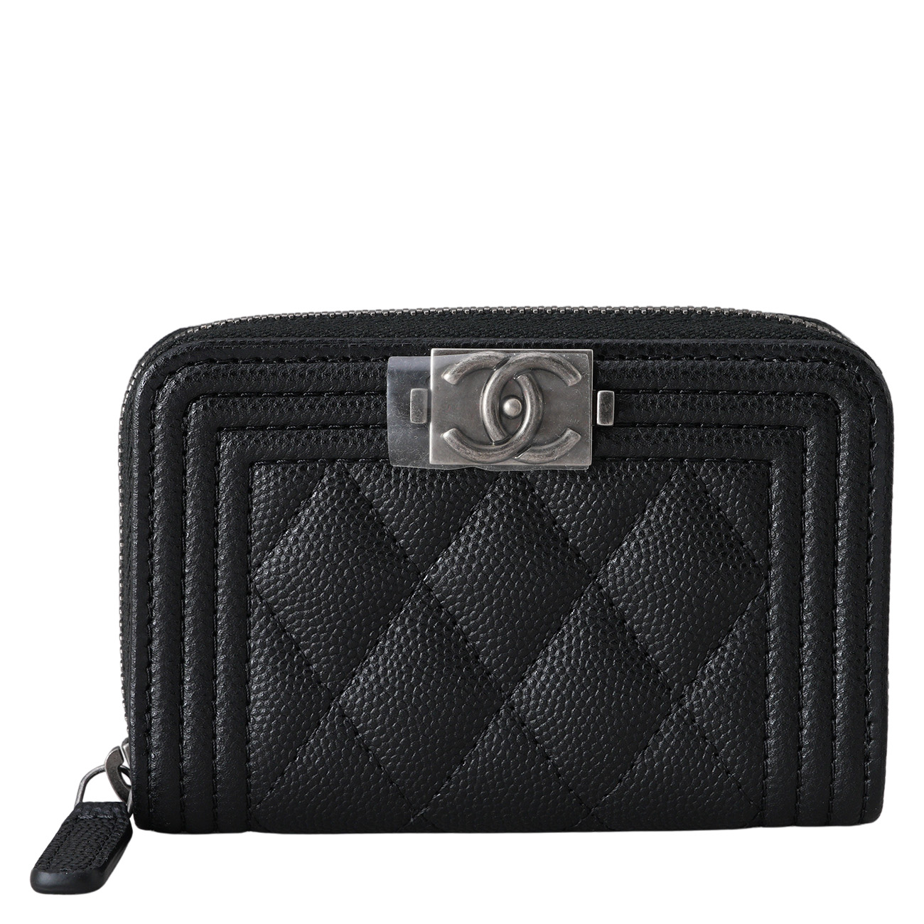 CHANEL(USED)샤넬 A80602 캐비어 보이샤넬 카드지갑