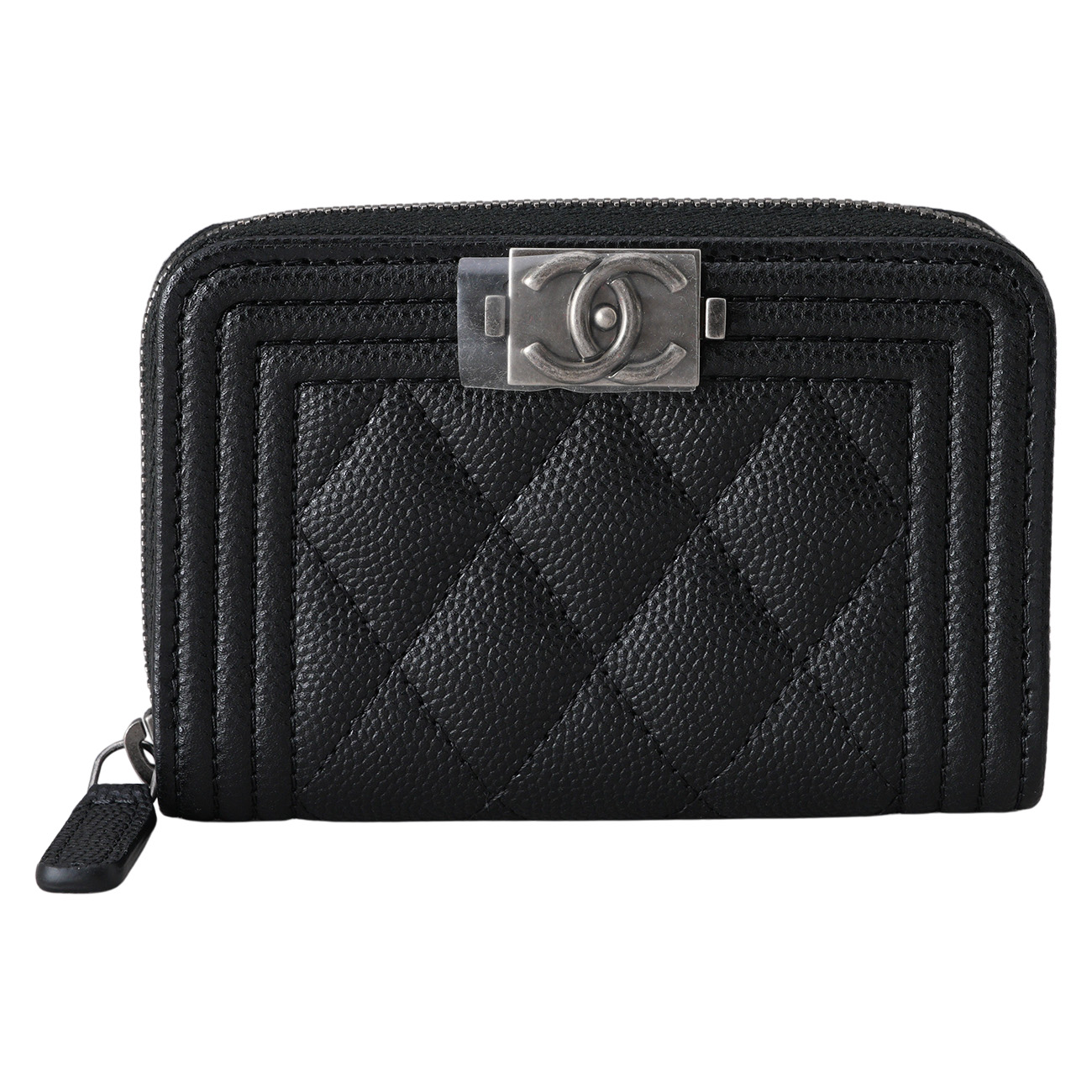 CHANEL(USED)샤넬 A80602 캐비어 보이샤넬 카드지갑