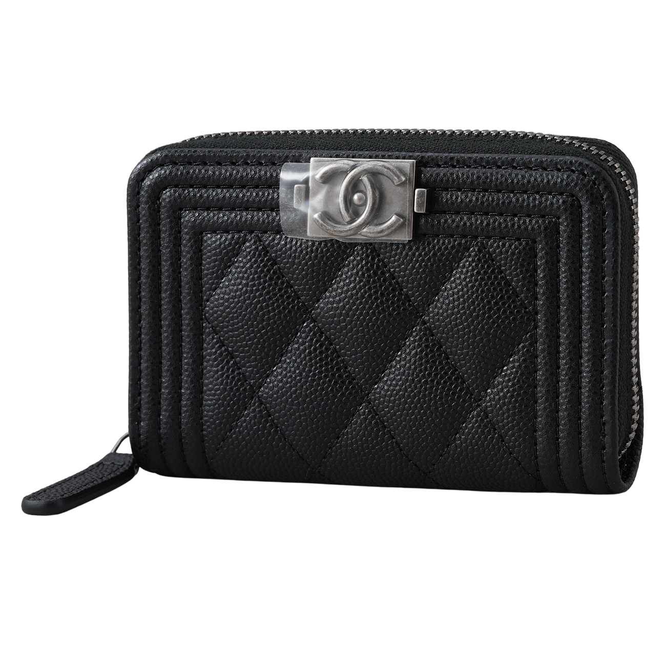 CHANEL(USED)샤넬 A80602 캐비어 보이샤넬 카드지갑