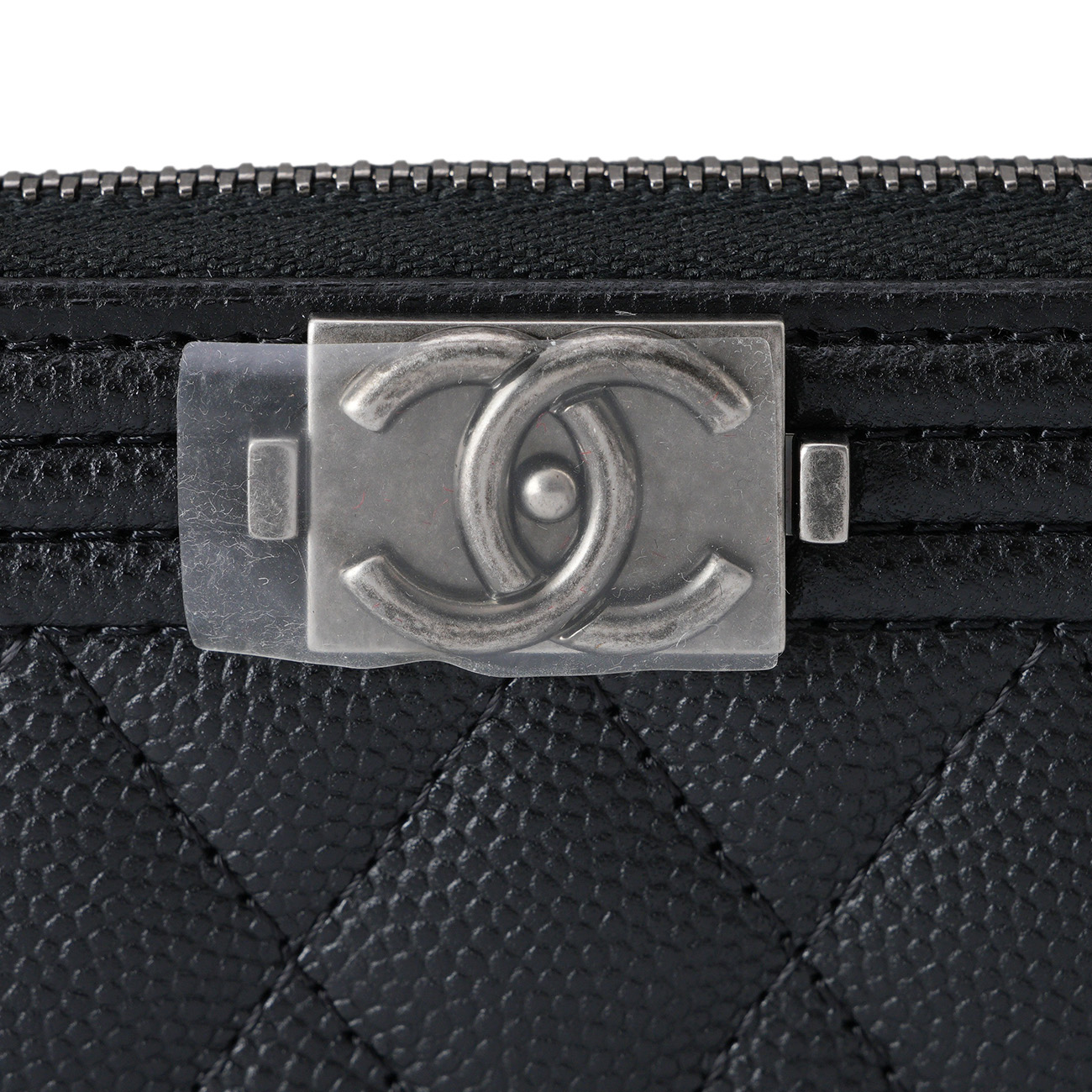 CHANEL(USED)샤넬 A80602 캐비어 보이샤넬 카드지갑