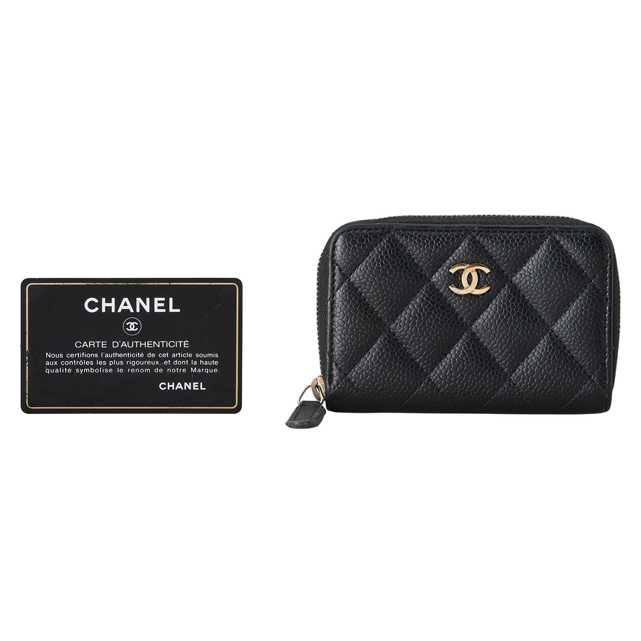 CHANEL(USED)샤넬 AP0216 캐비어 클래식 지퍼 지갑