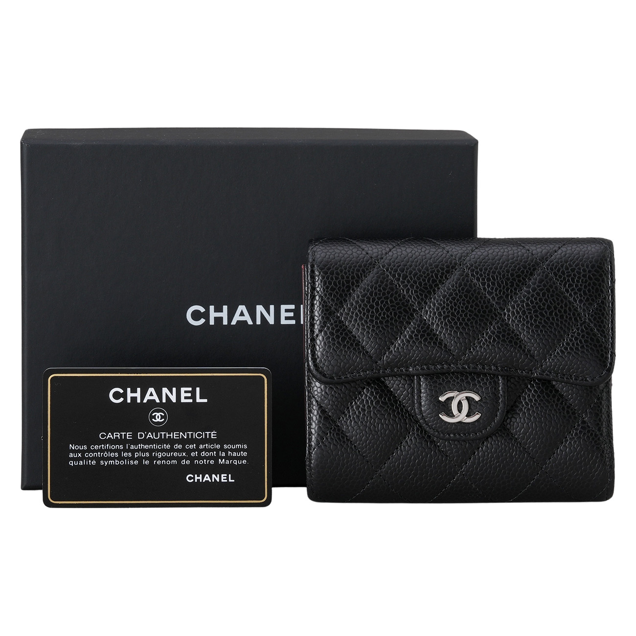 CHANEL(USED)샤넬 캐비어 클래식 플랩 반지갑