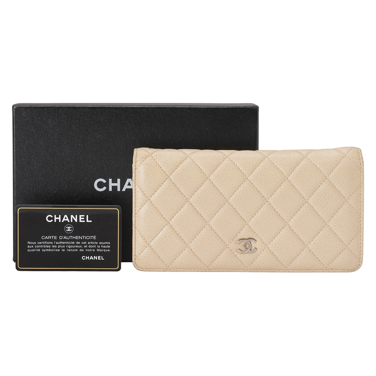 CHANEL(USED)샤넬 캐비어 플랩 장지갑