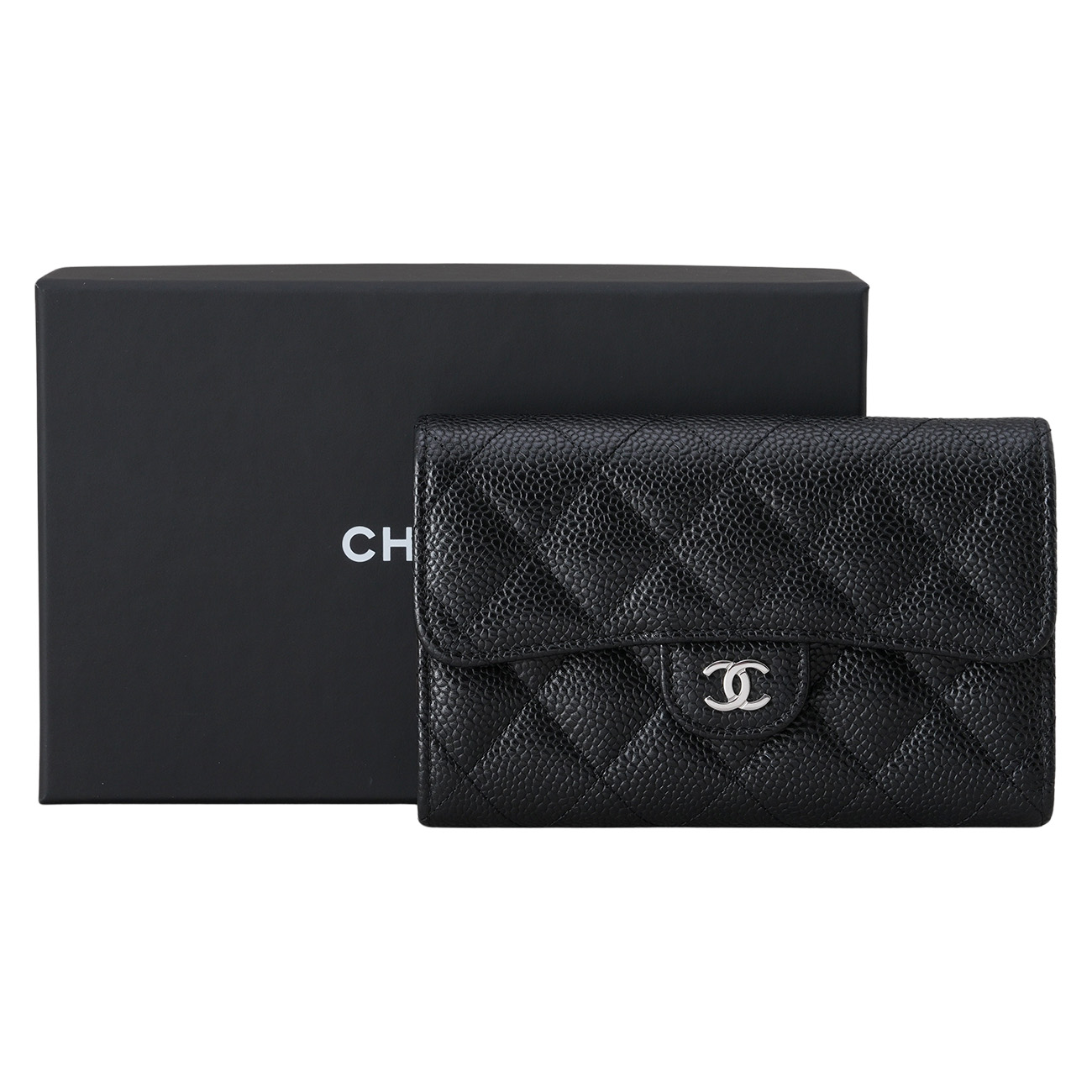 CHANEL(USED)샤넬 AP0232 클래식 캐비어 중지갑