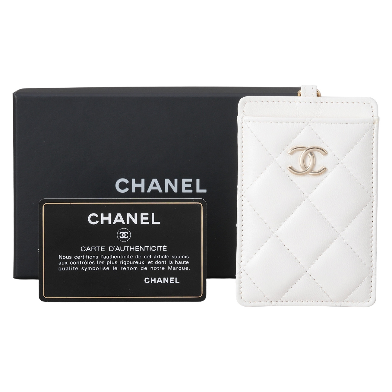CHANEL(USED)샤넬 CC로고 까멜리아 참 체인 카드지갑