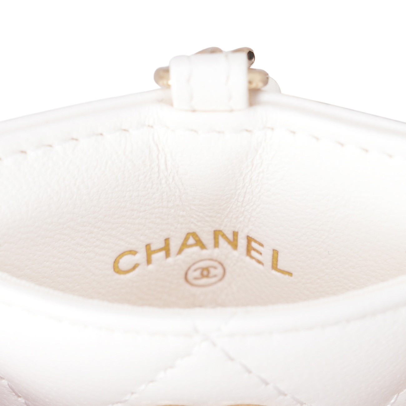 CHANEL(USED)샤넬 CC로고 까멜리아 참 체인 카드지갑