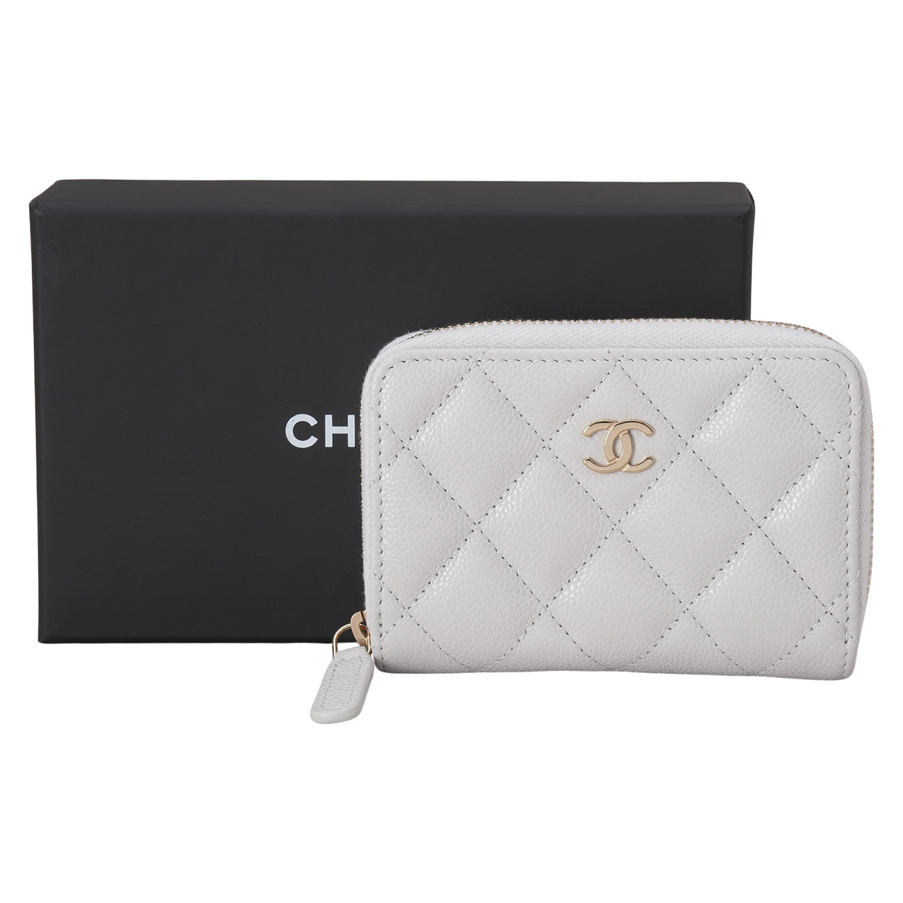 CHANEL(USED)샤넬 캐비어 클래식 지퍼 카드지갑