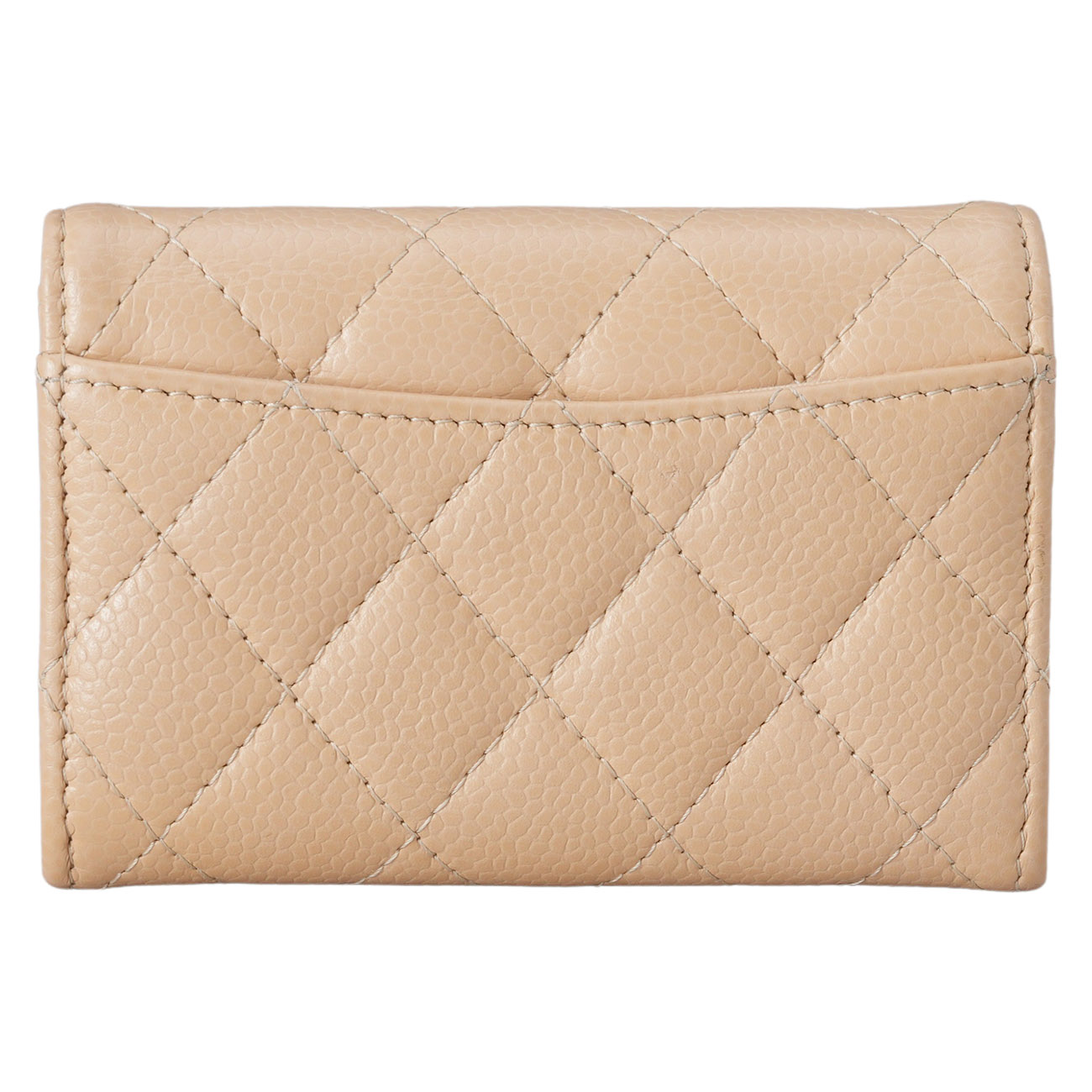 CHANEL(USED)샤넬 캐비어 클래식 카드지갑 베이지