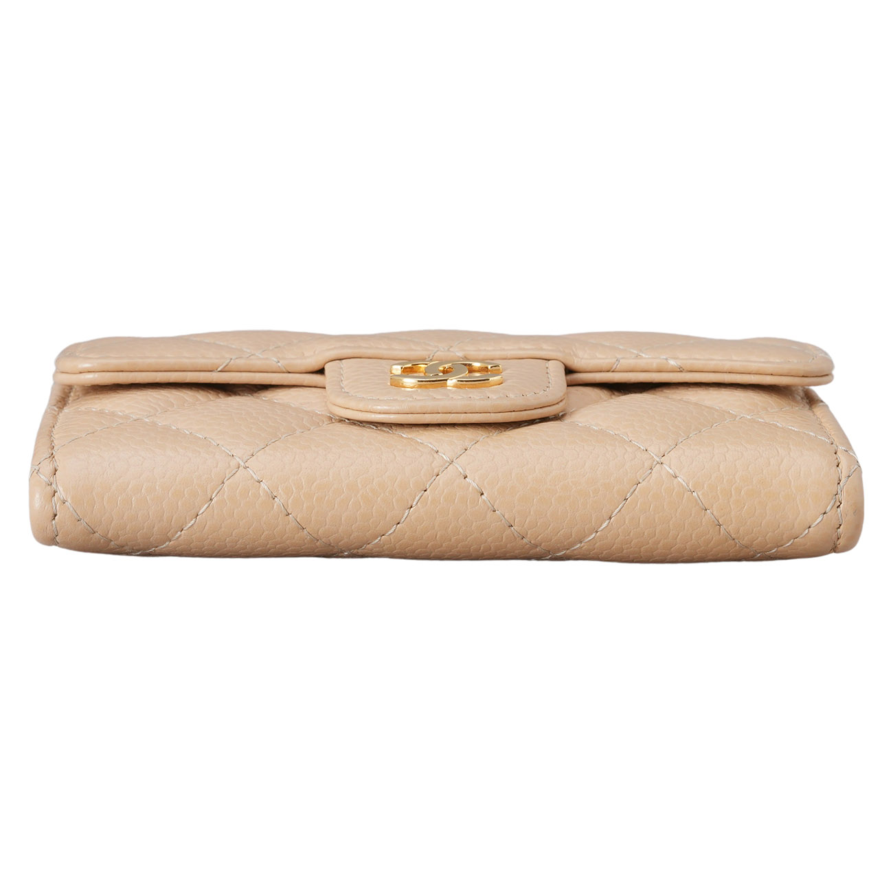 CHANEL(USED)샤넬 캐비어 클래식 카드지갑 베이지