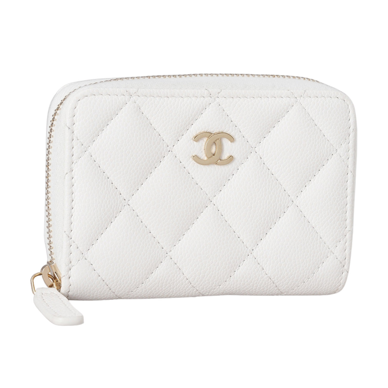 CHANEL(USED)샤넬 AP0216 캐비어 지퍼 카드지갑