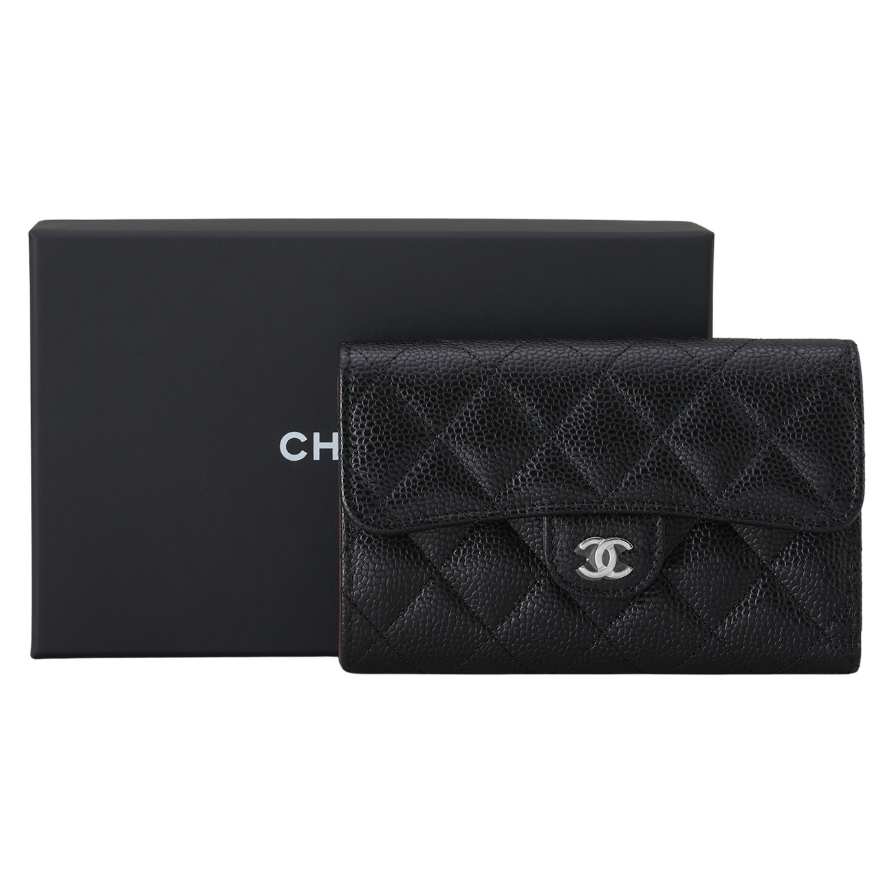 CHANEL(USED)샤넬 AP0232 캐비어 클래식 중지갑