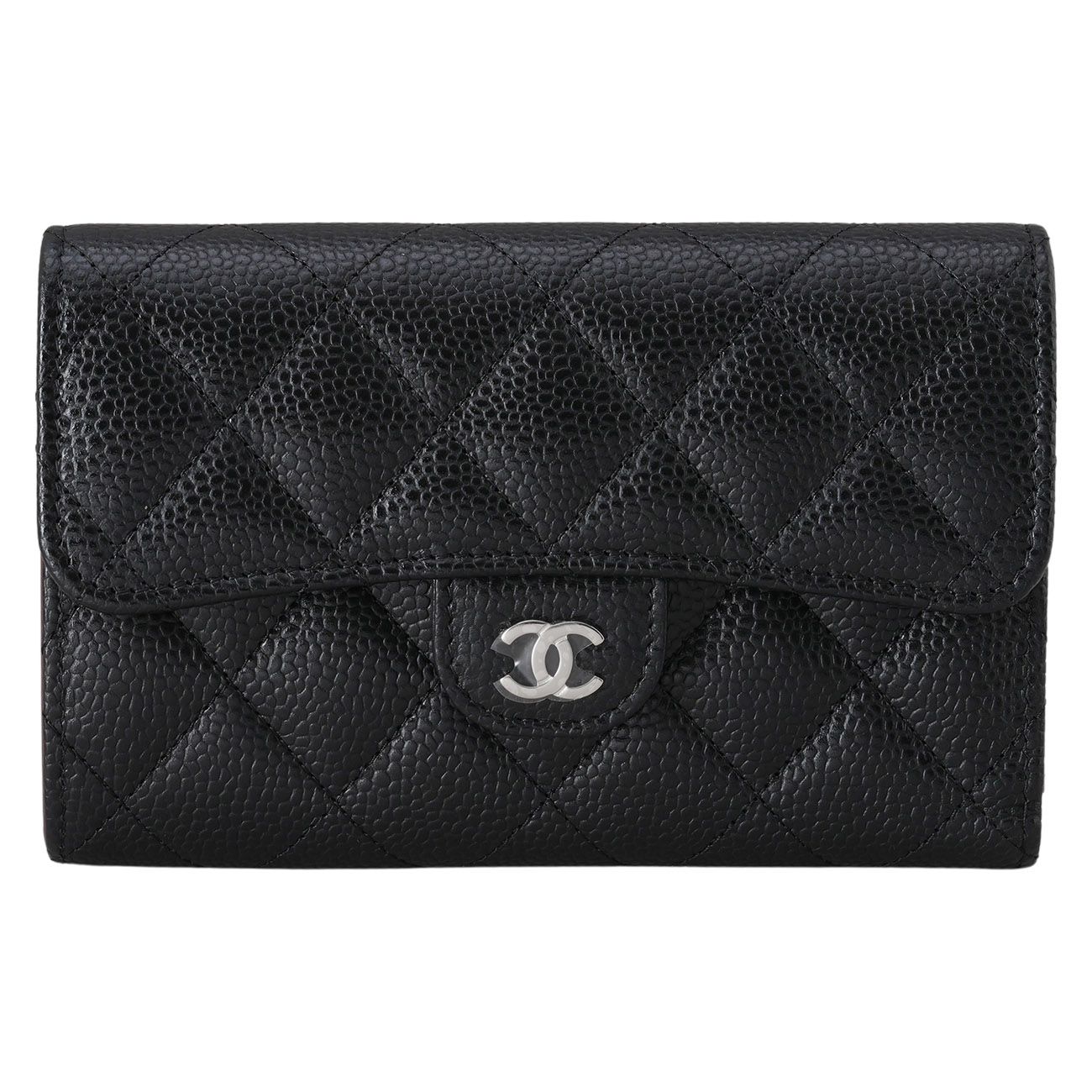 CHANEL(USED)샤넬 AP0232 캐비어 클래식 중지갑