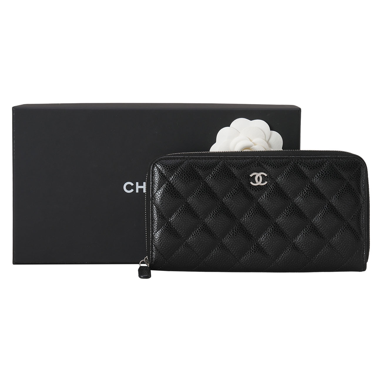 CHANEL(USED)샤넬 캐비어 클래식 지퍼 장지갑
