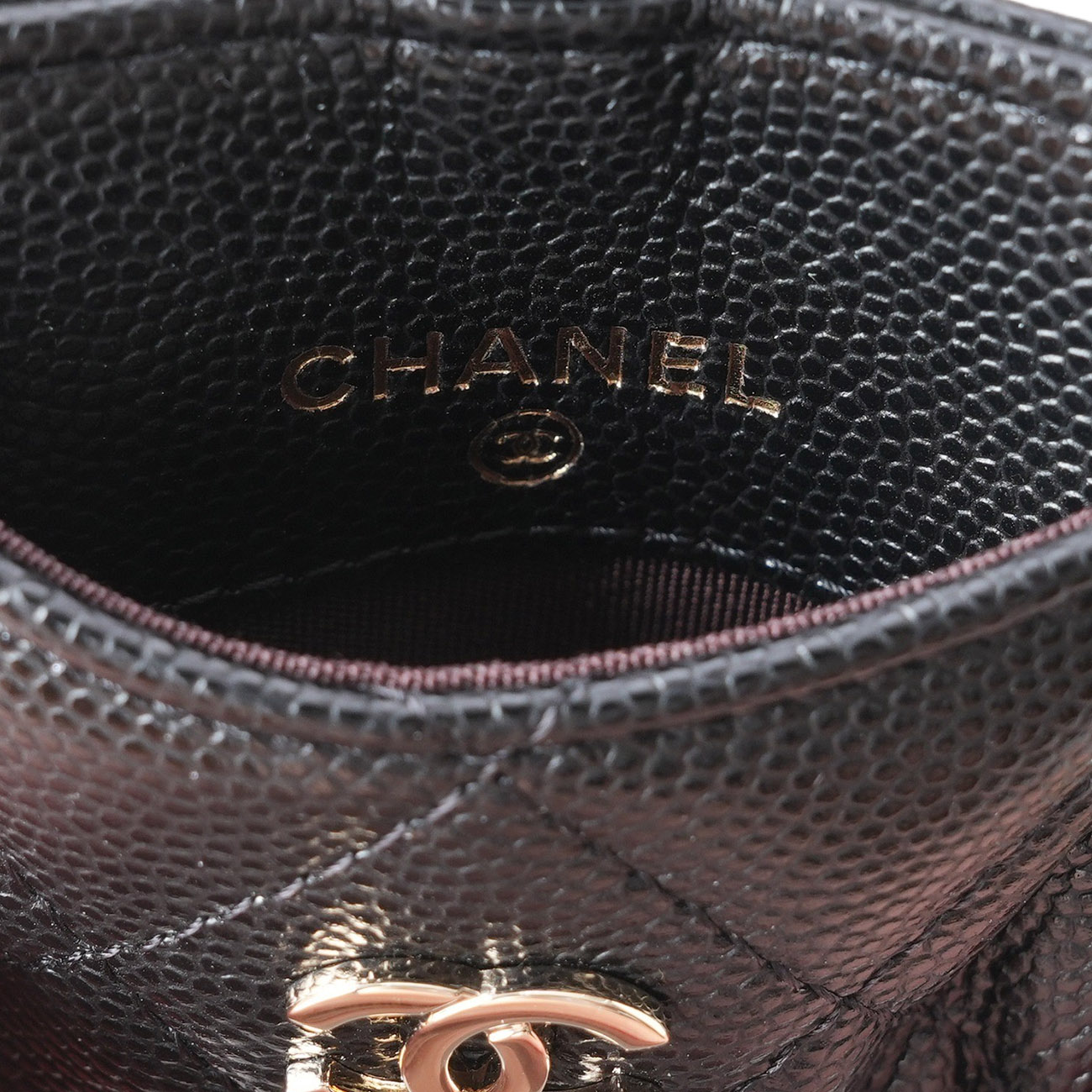 CHANEL(USED)샤넬 캐비어 클래식 카드지갑 네크리스