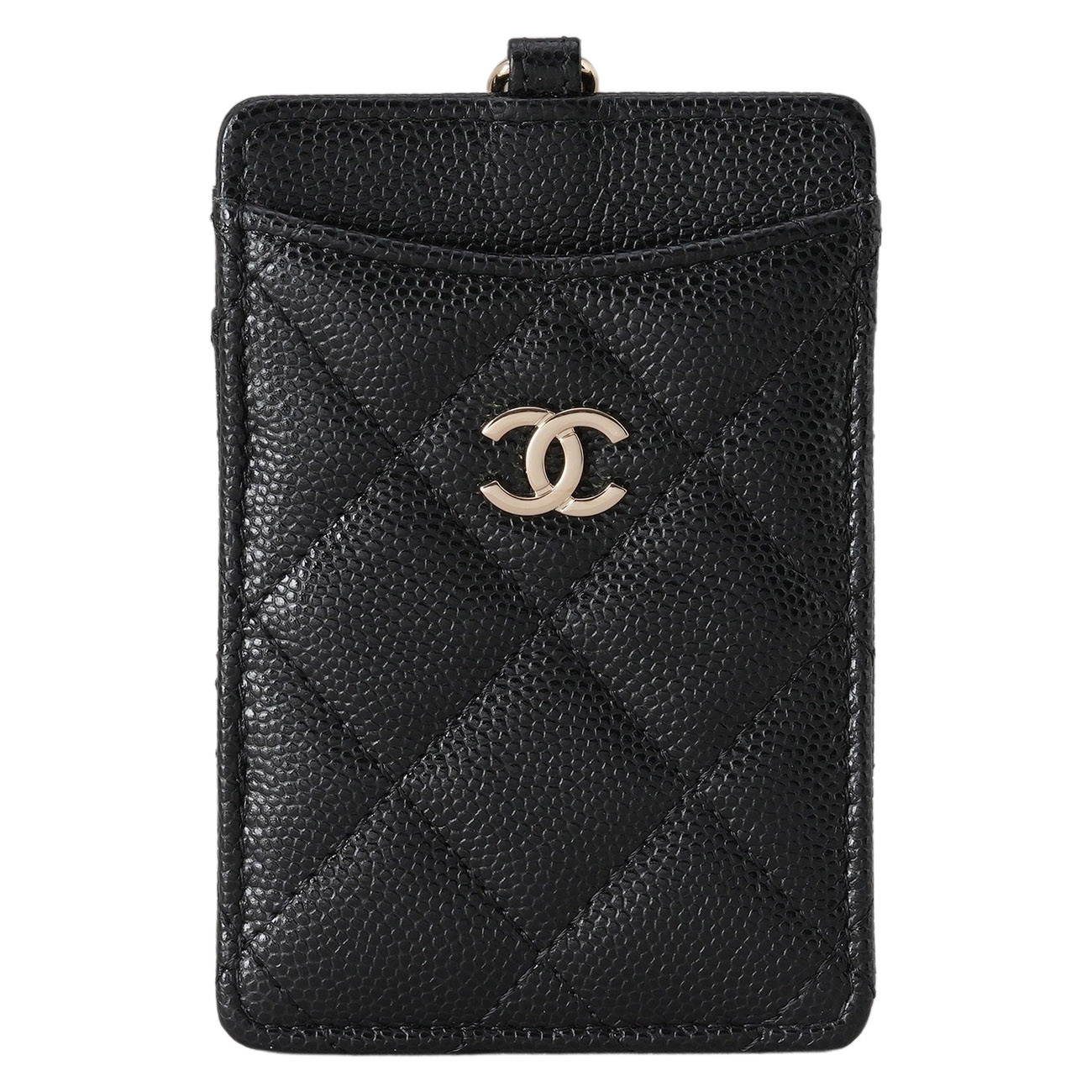 CHANEL(USED)샤넬 캐비어 클래식 카드지갑 네크리스