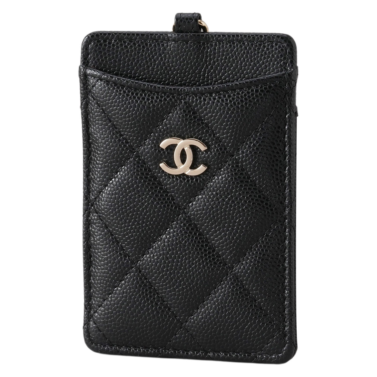 CHANEL(USED)샤넬 캐비어 클래식 카드지갑 네크리스