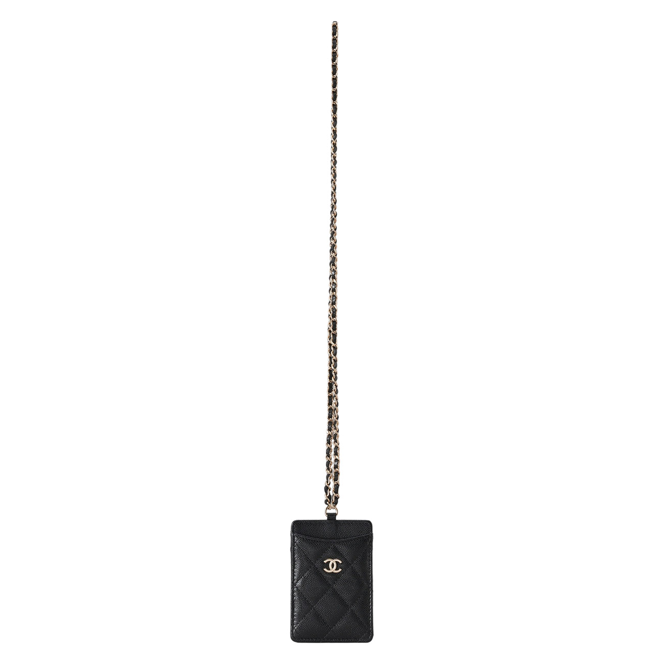 CHANEL(USED)샤넬 캐비어 클래식 카드지갑 네크리스