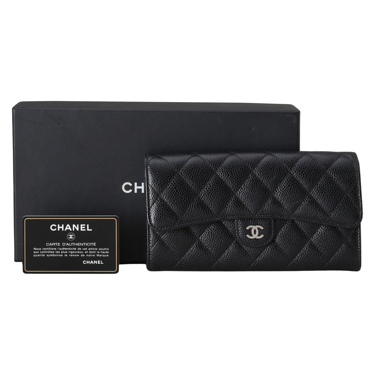 CHANEL(USED)샤넬 캐비어 클래식 플랩 장지갑