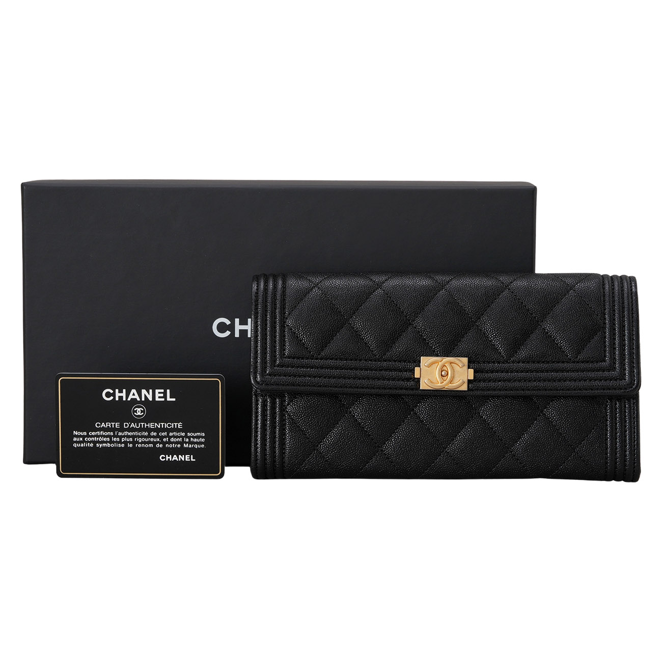 CHANEL(USED)샤넬 캐비어 보이샤넬 장지갑