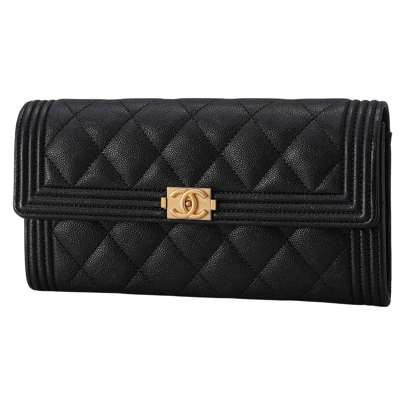 CHANEL(USED)샤넬 캐비어 보이샤넬 장지갑