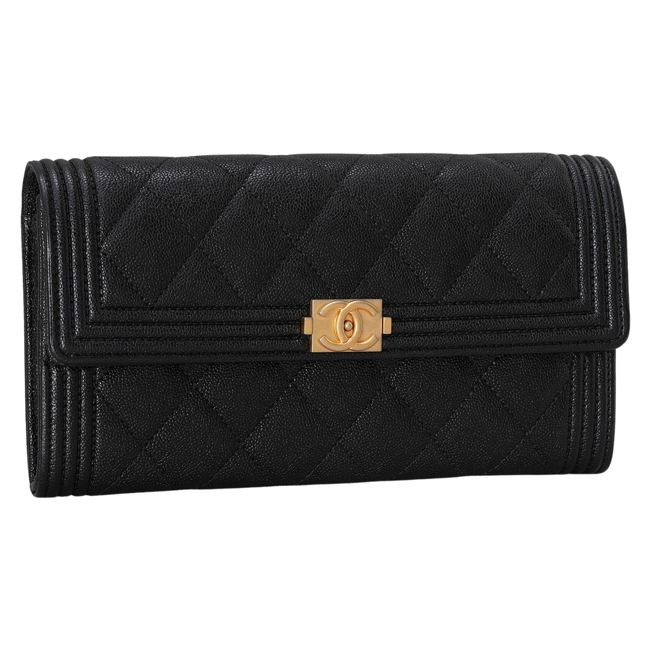 CHANEL(USED)샤넬 캐비어 보이샤넬 장지갑