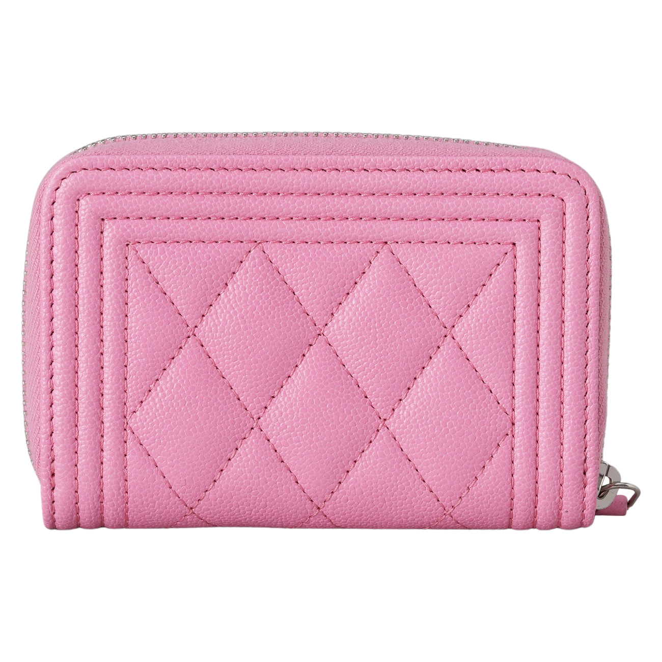 CHANEL(USED)샤넬 캐비어 보이샤넬 지퍼 카드지갑