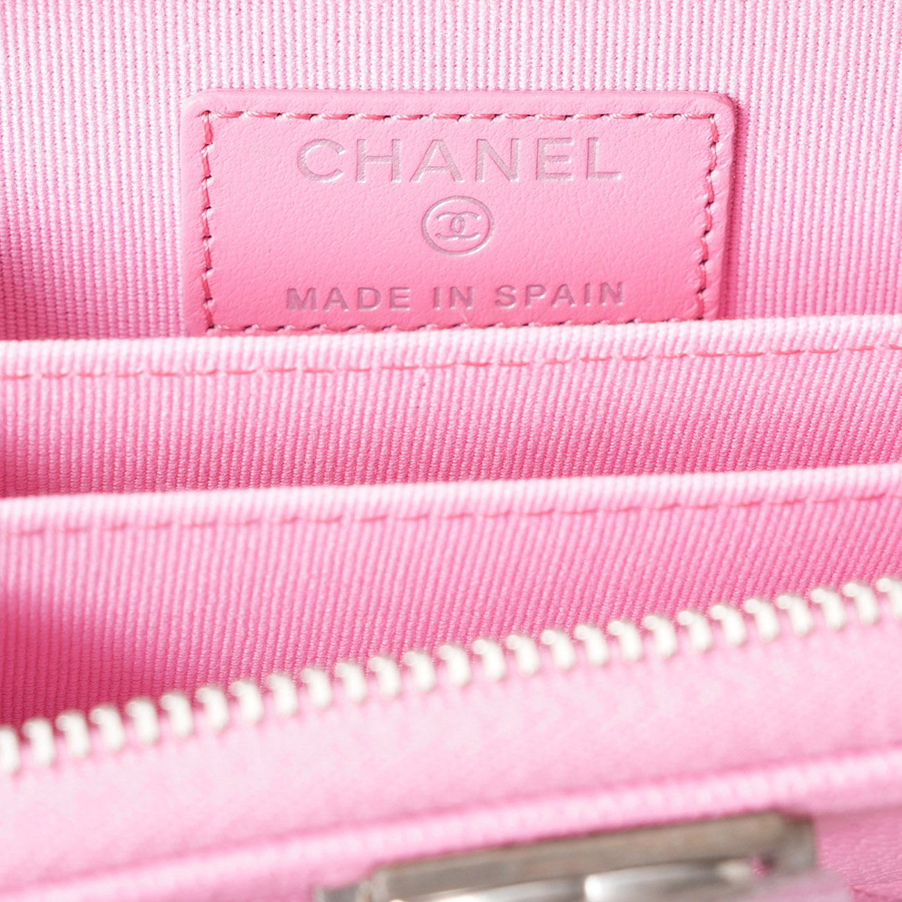 CHANEL(USED)샤넬 캐비어 보이샤넬 지퍼 카드지갑
