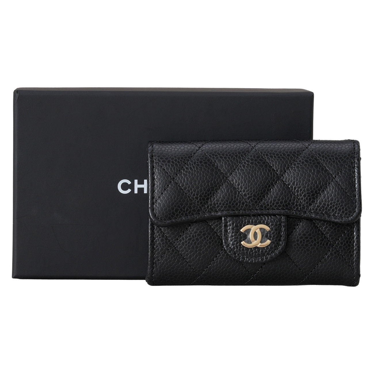 CHANEL(NEW)샤넬 AP0214 캐비어 클래식 플랩 카드지갑 은장 (새상품) NEW PRODUCT