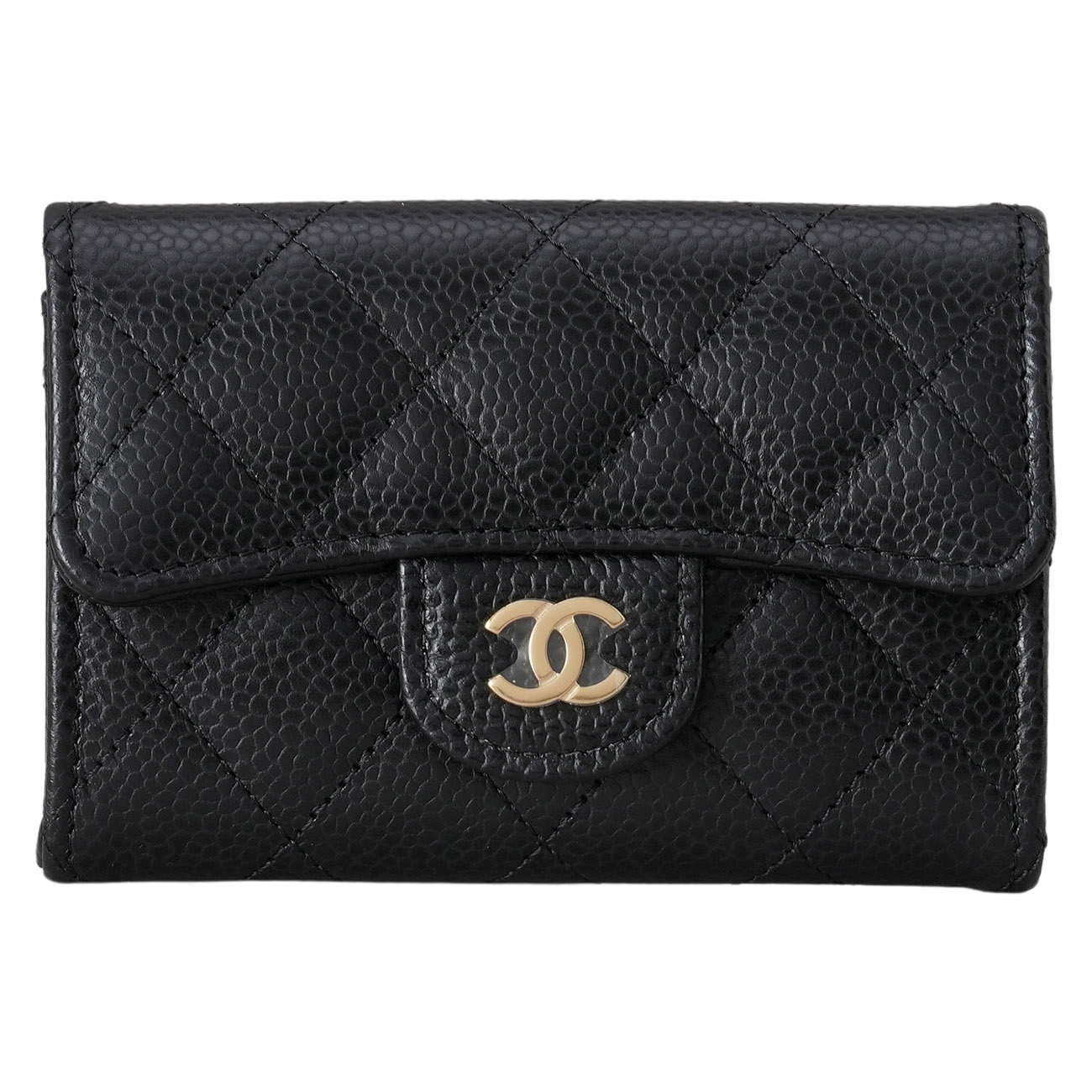 CHANEL(NEW)샤넬 AP0214 캐비어 클래식 플랩 카드지갑 은장 (새상품) NEW PRODUCT