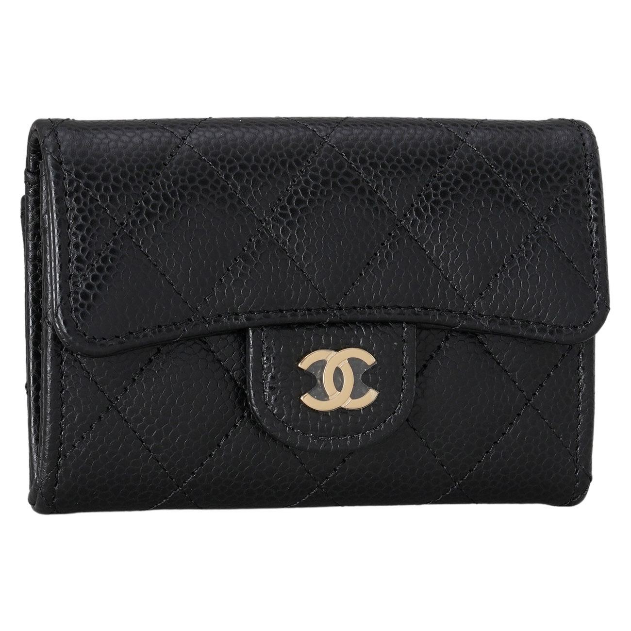 CHANEL(NEW)샤넬 AP0214 캐비어 클래식 플랩 카드지갑 은장 (새상품) NEW PRODUCT