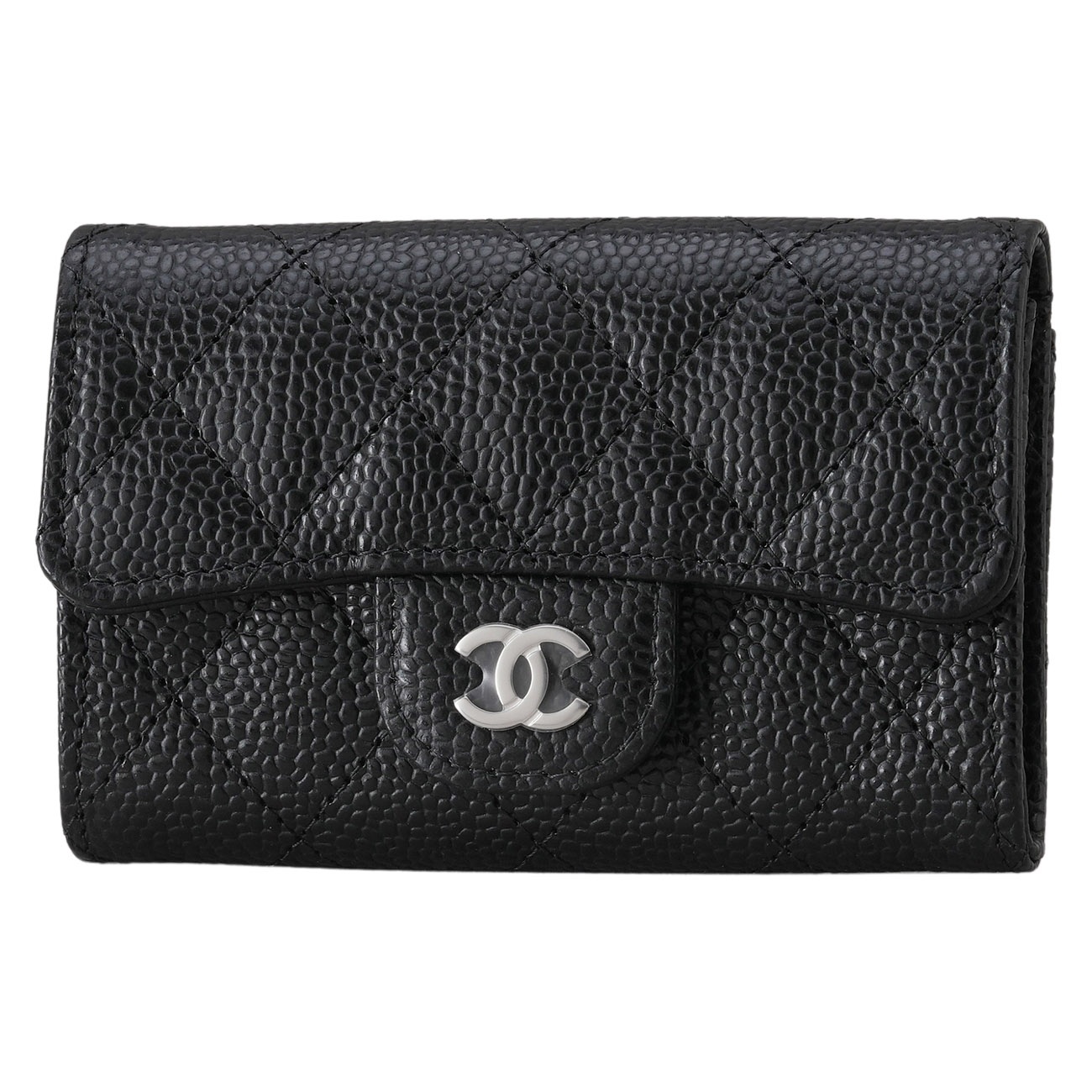 CHANEL(NEW)샤넬 AP0214 캐비어 클래식 플랩 카드지갑 은장 (새상품) NEW PRODUCT