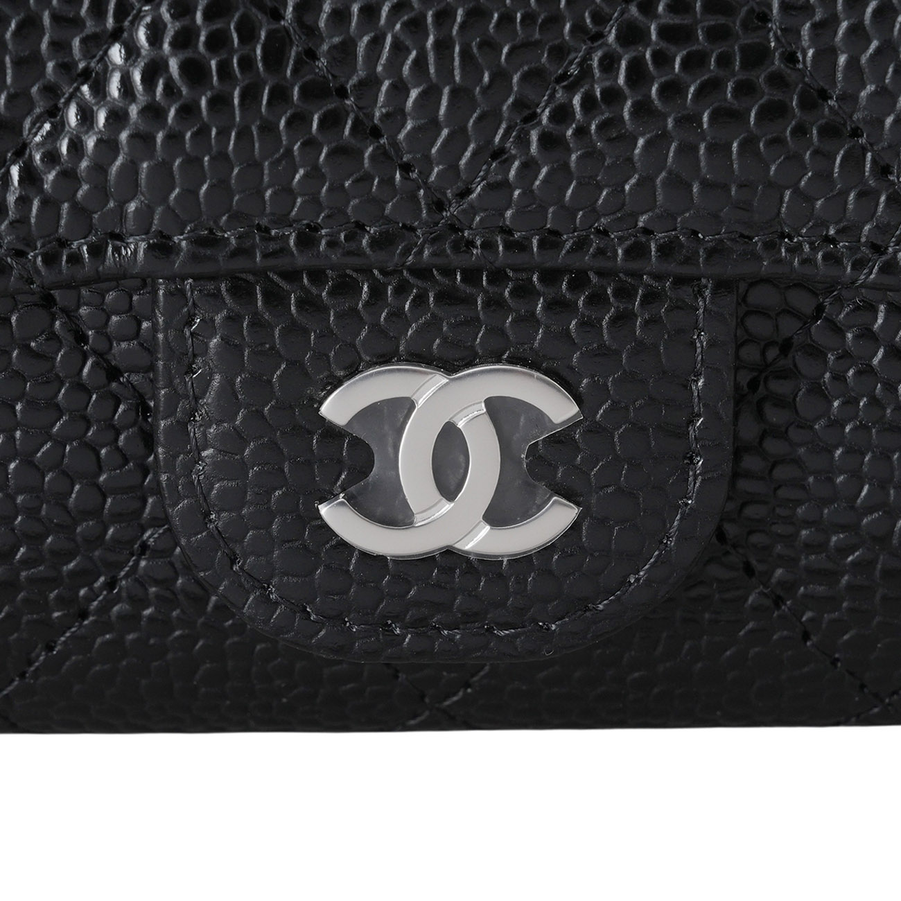 CHANEL(NEW)샤넬 AP0214 캐비어 클래식 플랩 카드지갑 은장 (새상품) NEW PRODUCT