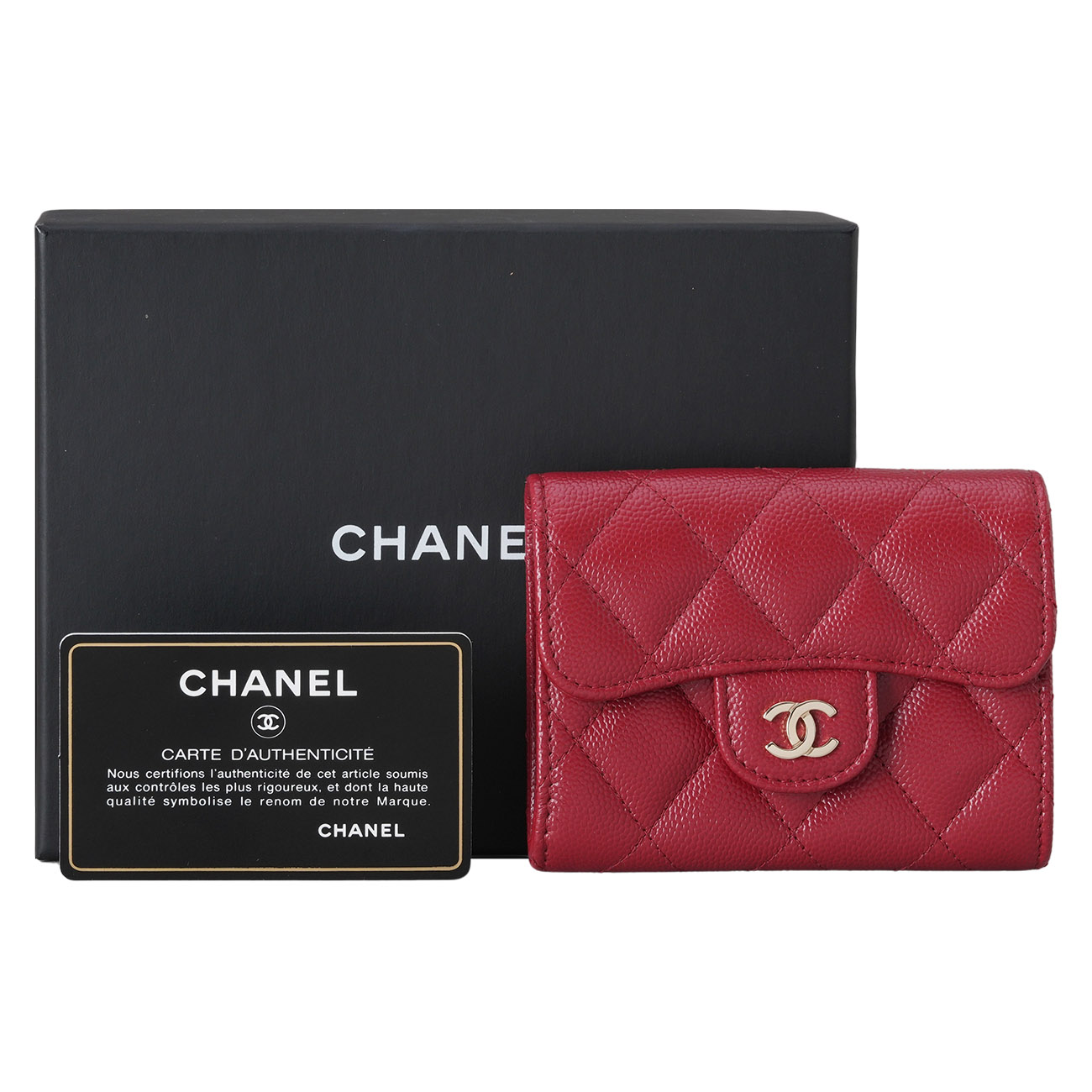CHANEL(USED)샤넬 A31504 캐비어 카드지갑