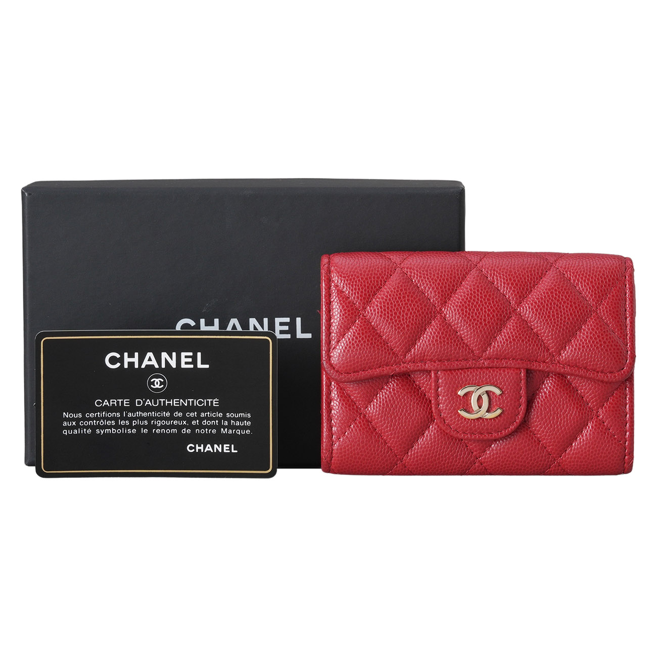 CHANEL(USED)샤넬 AP0214 캐비어 클래식 카드지갑