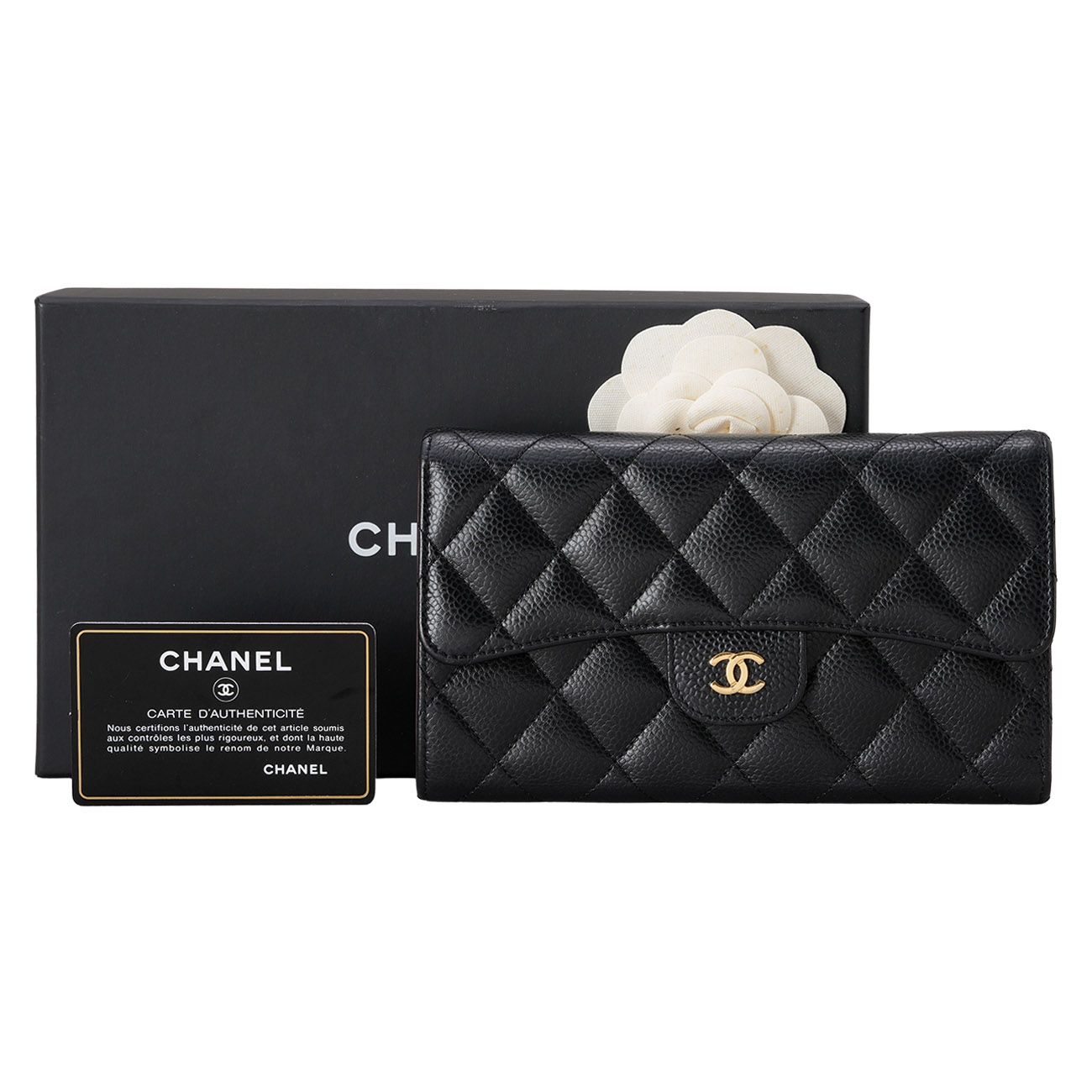 CHANEL(USED)샤넬 캐비어 클래식 플랩 장지갑