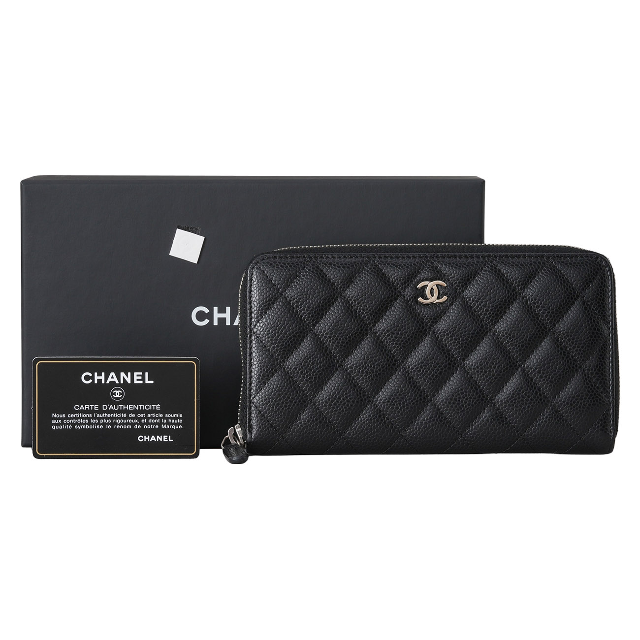 CHANEL(USED)샤넬 캐비어 클래식 지퍼 장지갑