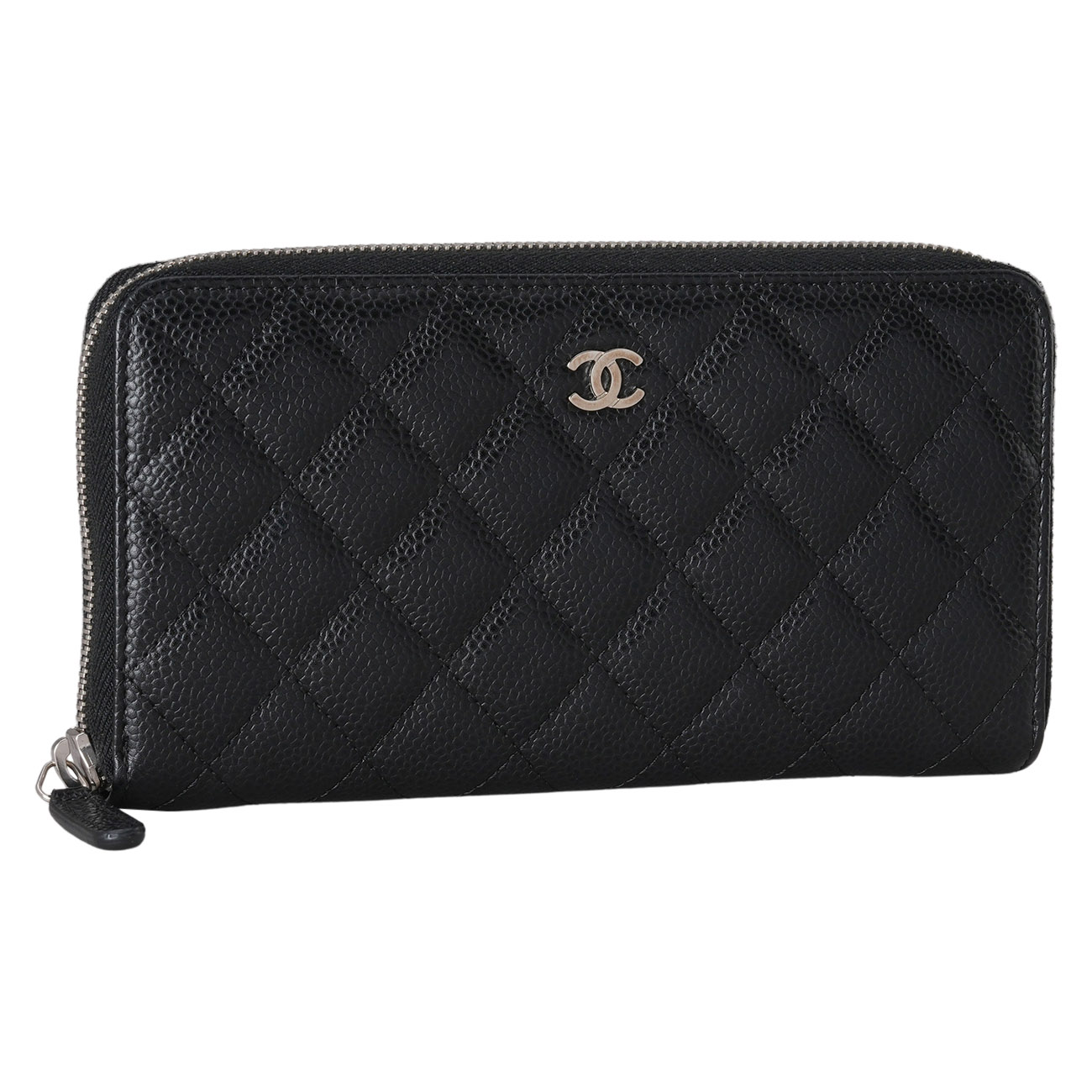 CHANEL(USED)샤넬 캐비어 클래식 지퍼 장지갑