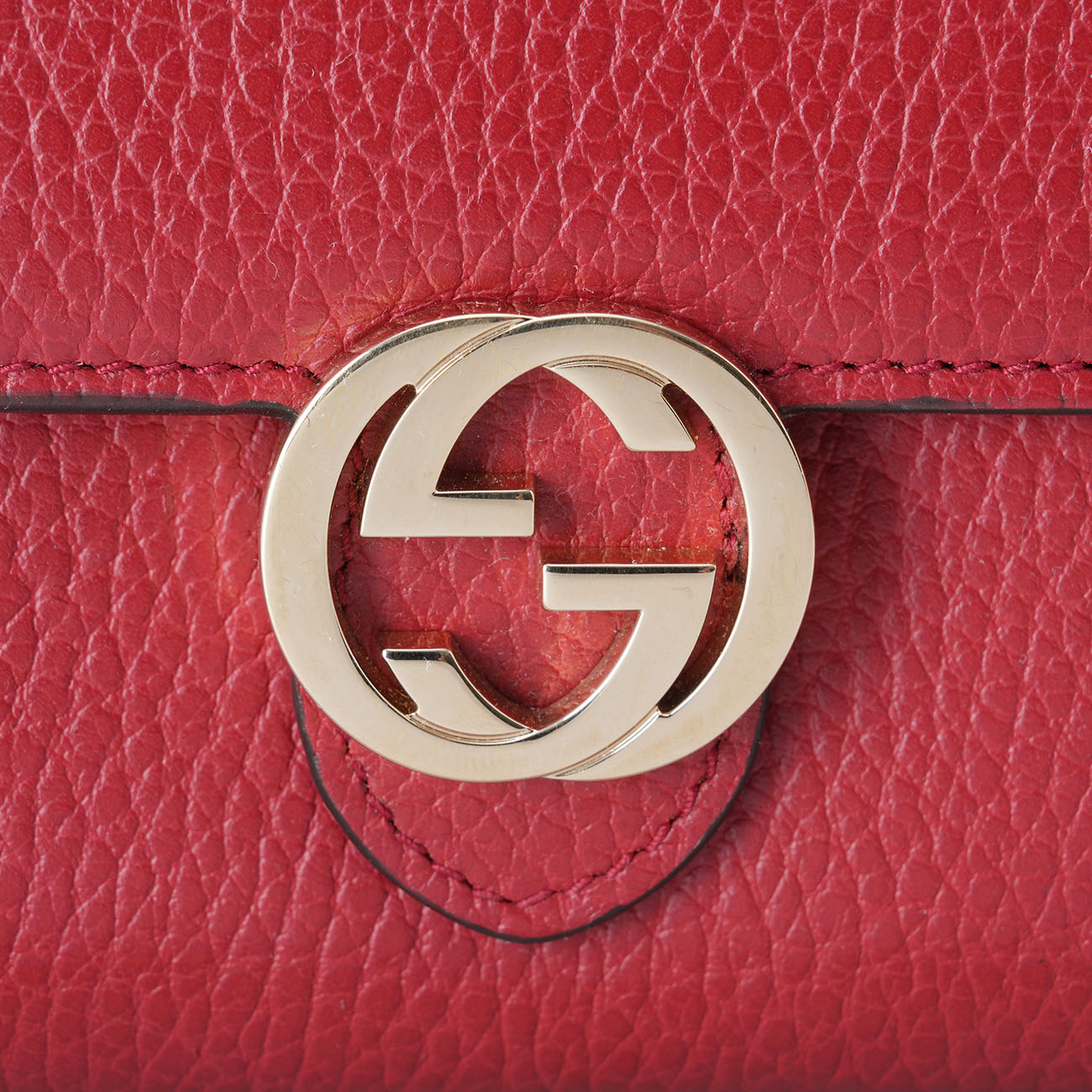 GUCCI(USED)구찌 598166 인터로킹 플랩 장지갑