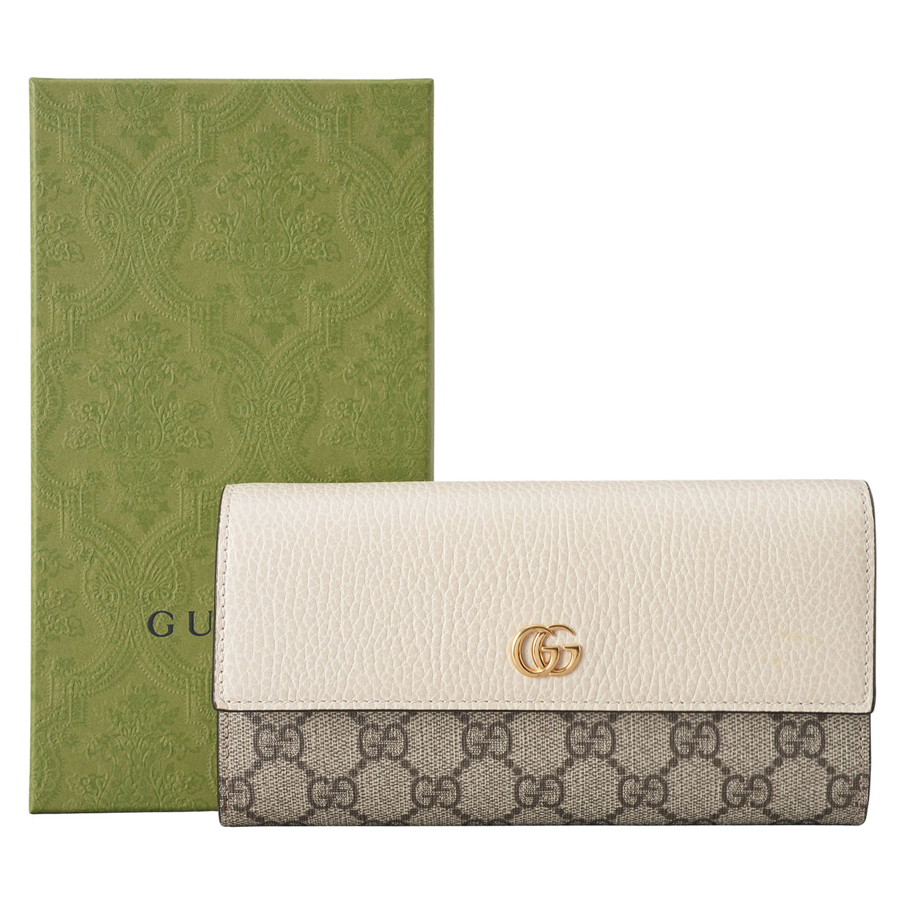 GUCCI(USED)구찌 456116 GG수프림 레더 플랩 장지갑