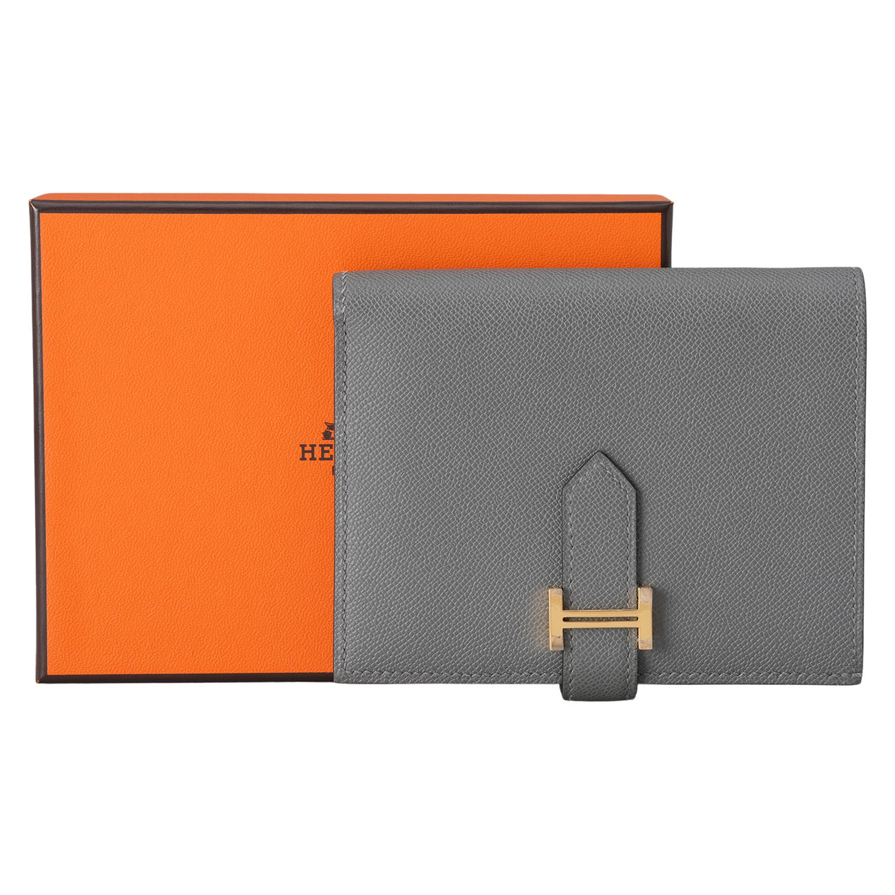 HERMES(USED)에르메스 베안 컴팩트 월릿 그리스메이어 금장