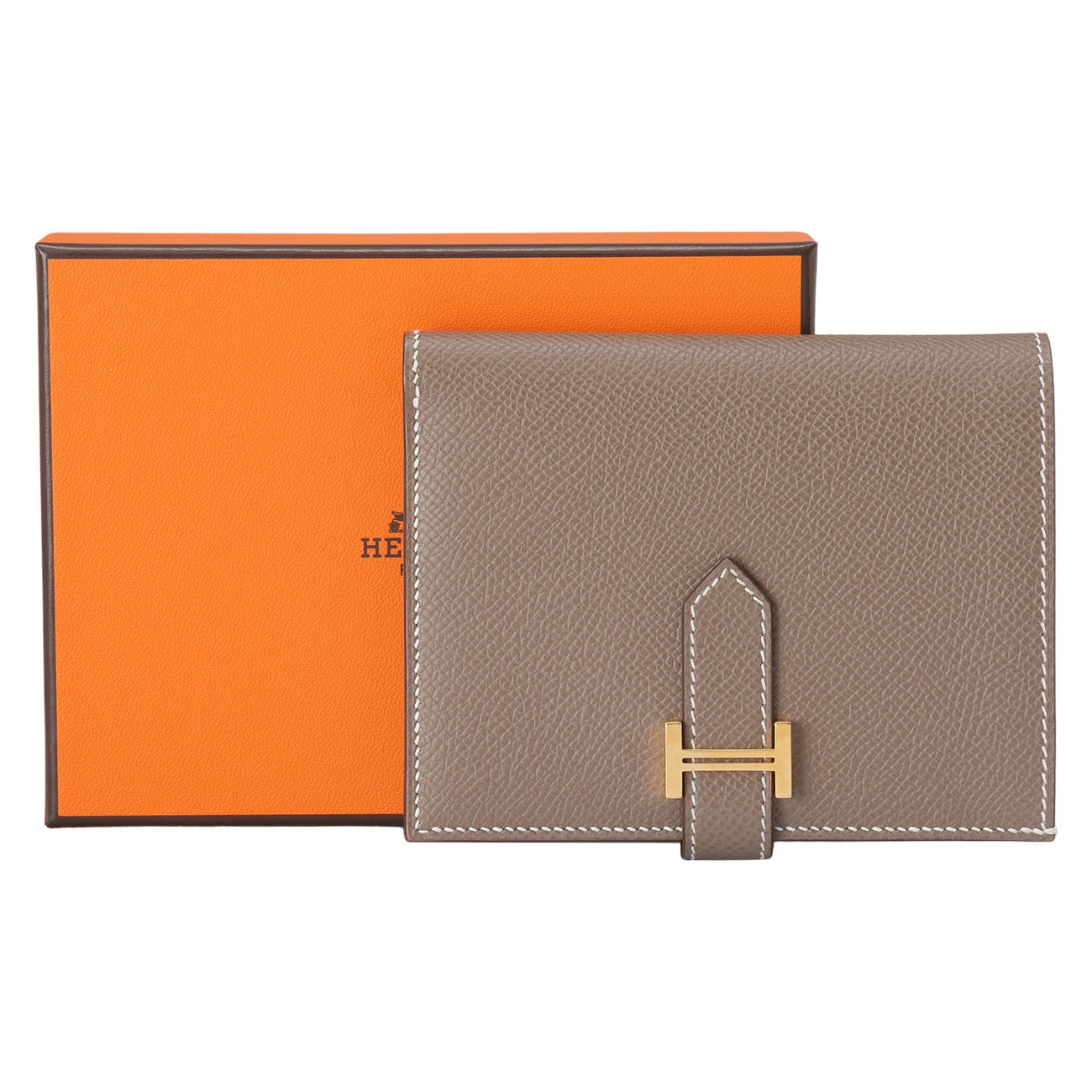 HERMES(USED)에르메스 베안 컴팩트 월릿 에토프 금장
