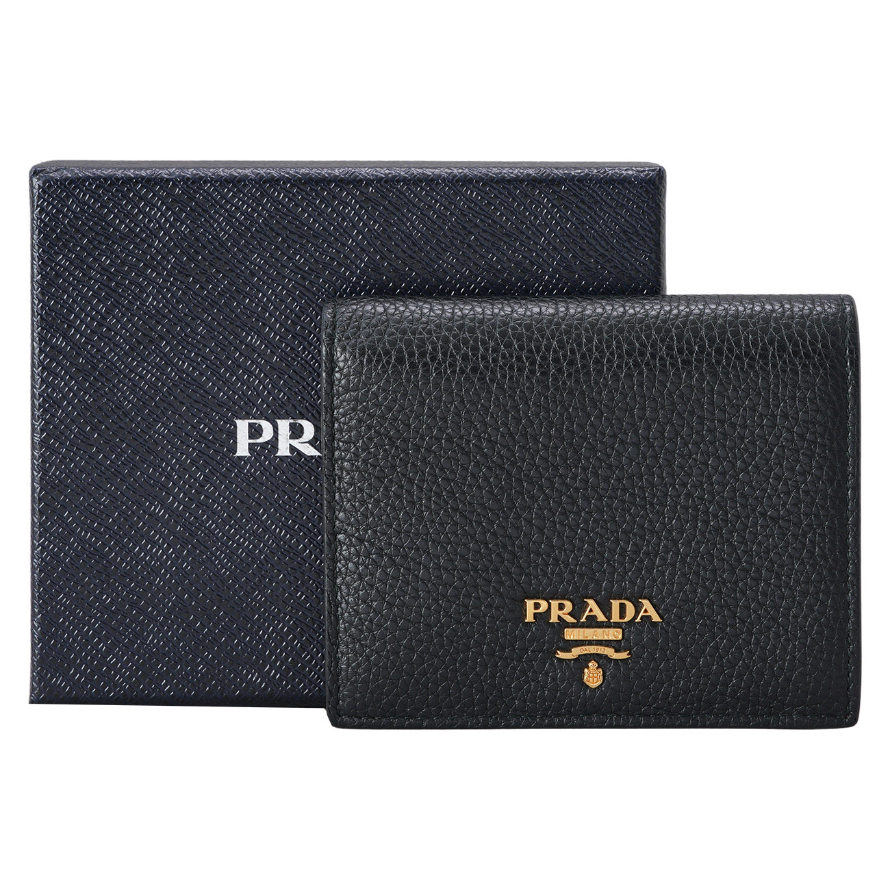 PRADA(USED)프라다 1MV204 레더 반지갑 블랙