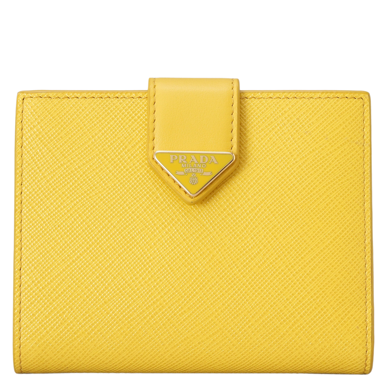 PRADA(USED)프라다 사피아노 트라이앵글 똑딱이 반지갑