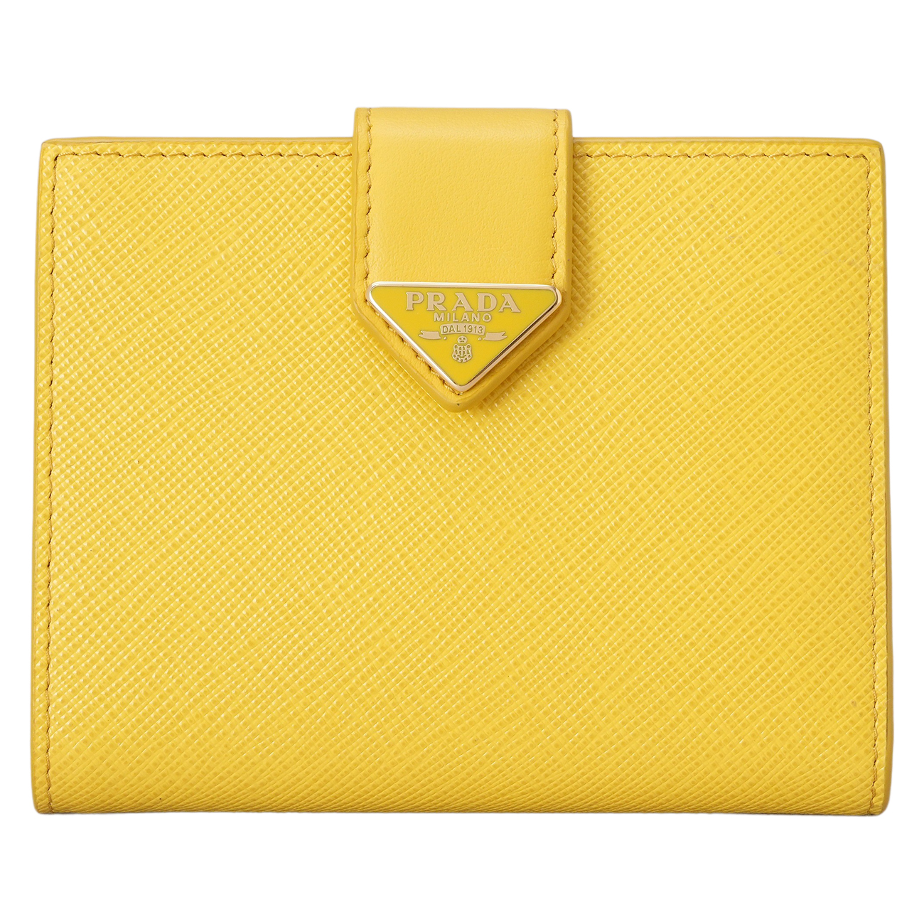 PRADA(USED)프라다 사피아노 트라이앵글 똑딱이 반지갑