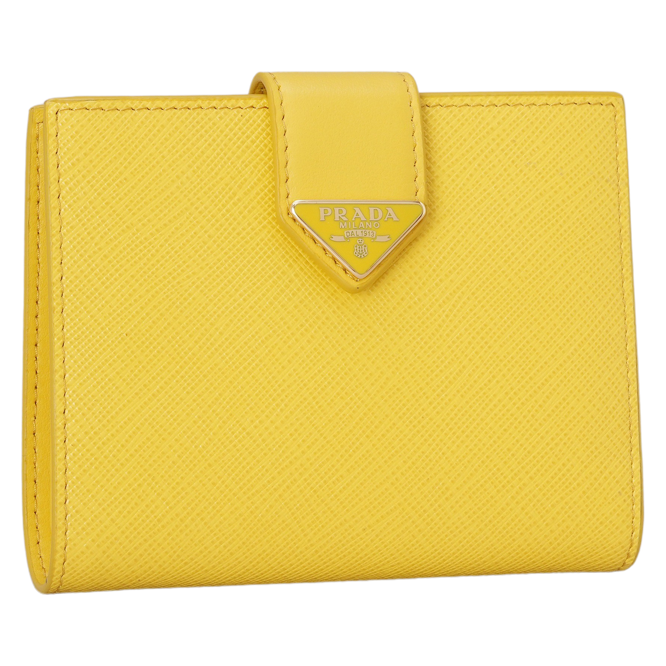 PRADA(USED)프라다 사피아노 트라이앵글 똑딱이 반지갑