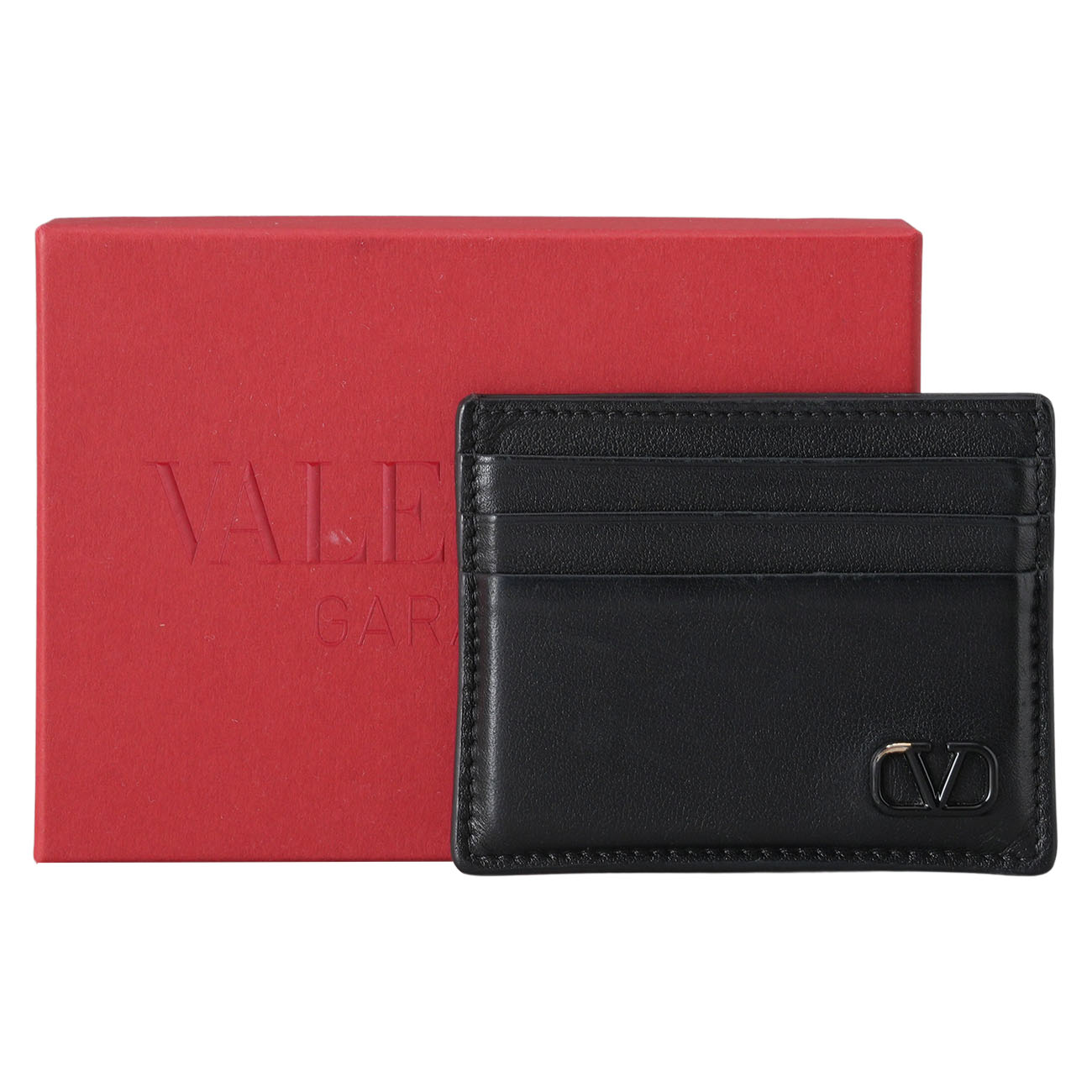 VALENTINO(USED)발렌티노 V로고 레더 카드지갑