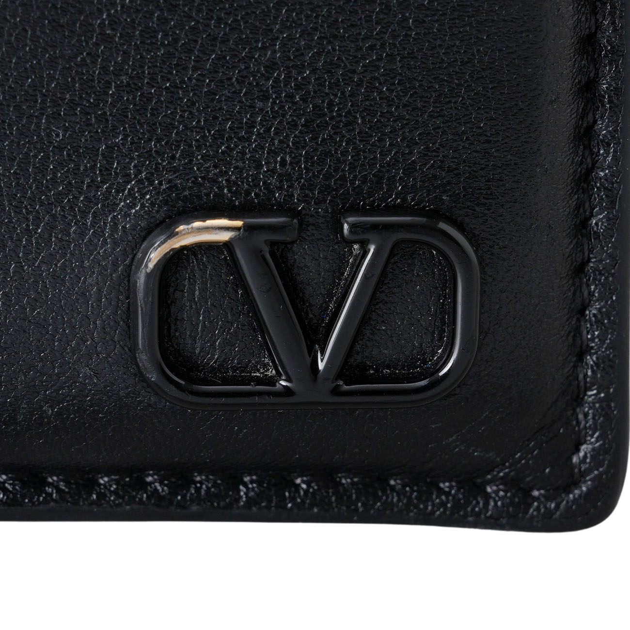 VALENTINO(USED)발렌티노 V로고 레더 카드지갑