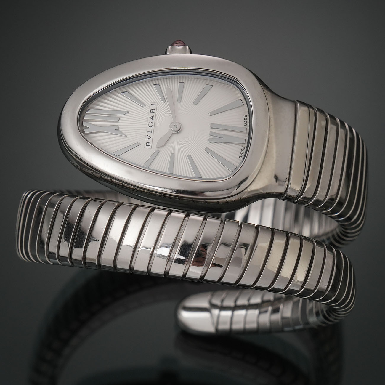 BVLGARI(USED)불가리 세르펜티 투보가스 스틸 쿼크 워치 # S
